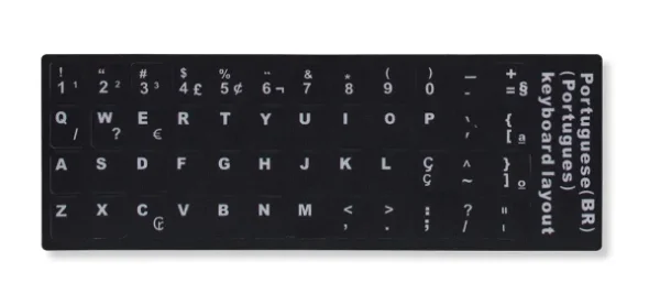 Adesivo para Teclado de Notebook Portugus ABNT2  | Preto