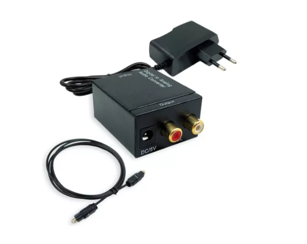 Conversor Audio Optico Digital Fibra Coaxial Rca Anal�gico
