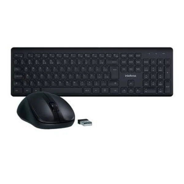 Kit Teclado e Mouse Sem Fio Intelbras CSI50, 2.4GHz, ABNT2, Preto - 4294200