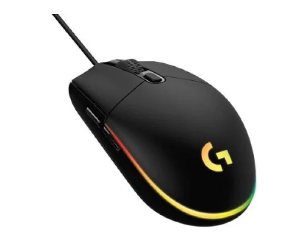 Mouse Gamer Logitech G203 LIGHTSYNC RGB, Efeito de Ondas de Cores, 6 Botes Programveis e At 8.000 DPI, Preto - 910-005793