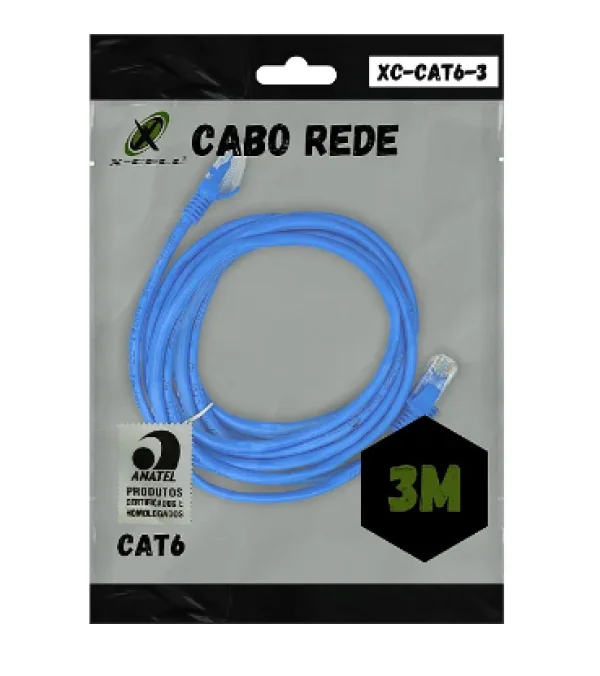 Patch Cord CAT.6 3m X-Cell XC-CAT6-3