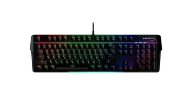 Teclado Mecnico Gamer HyperX Alloy MKW100, RGB, Switch Red, Full Size, US, Preto - 4P5E1AA#ABA