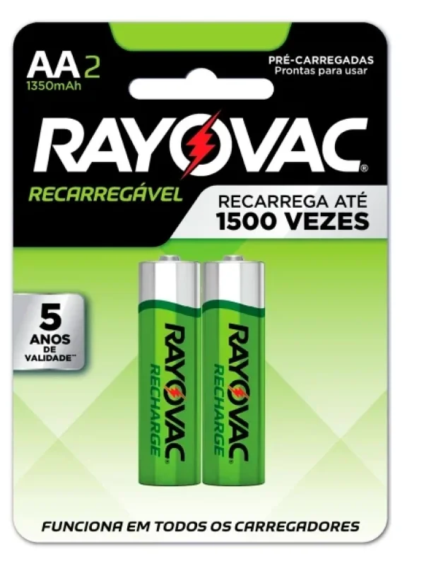 Pilha Recarrgavel ECO AA C/2 1350MAH 55802