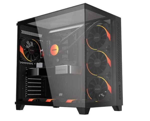 Gabinete Gamer FORCEFIELD MAX BLACK VULCAN - GFFMAXBV