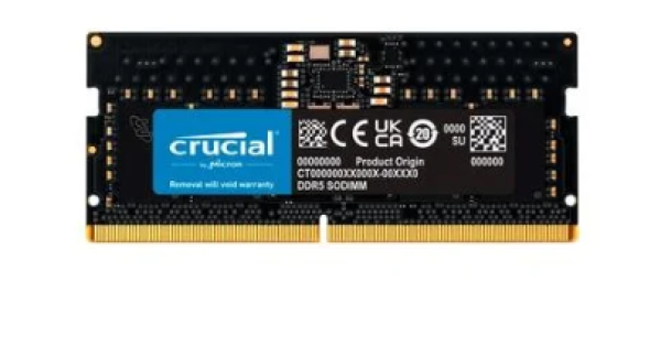 Mem�ria 8GB Ddr5 5600mhz Crucial, Notebook - CT8G56C46S5