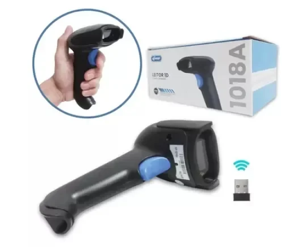 Leitor de C�digo de Barras Sem Fio Laser KP-1018A Knup
