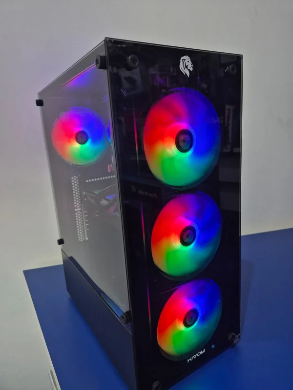 Computador Gamer Ryzen 5 4500 3.6ghz, Memória de 16GB DDR4, SSD Nvme 500GB Crucial, Fonte 800W Real 80 Plus, Placa De Video Rx 580 8GB, Gabinete Gamer c/ 4/ Coolers RGB