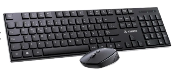Kit Mouse e Teclado Fortrek CW11 Wireless Preto