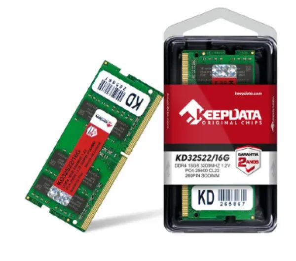 Memoria RAM Keepdata, 16GB DDR4, 3200MHZ, cl 19, Kd32s22/16g, Para Notebook