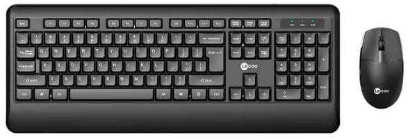 Kit Lecoo KW202 - Teclado Membrana Abnt2 + Mouse ptico DPI 1200 - Preto
