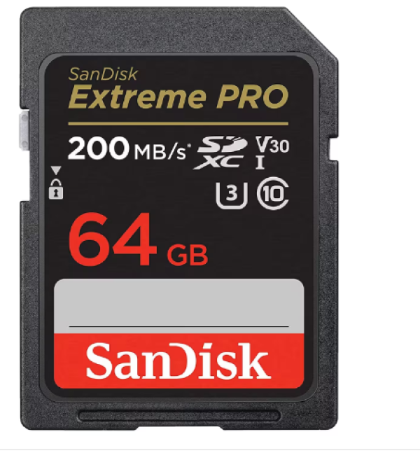 Cart�o de Mem�ria SD Sandisk Extreme Pro 64GB 200MBs - SDSDXXU-064G-GN4IN
