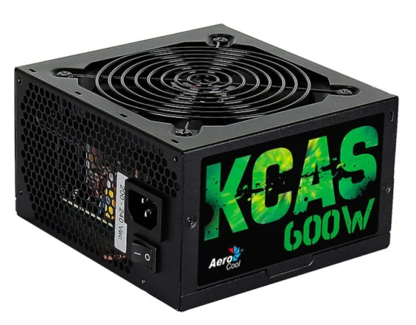 Fonte Aerocool ATX, 600W, 80 Plus Bronze, Bivolt, FAN 120mm, Sem Cabo, KCAS