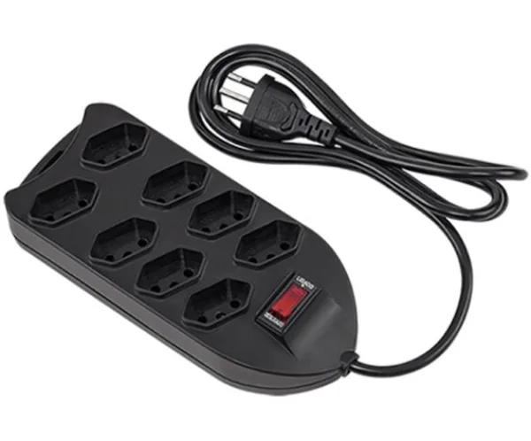Protetor Eletrônico C/8 Tomadas Epe 1008 Preto Intelbras 4824004