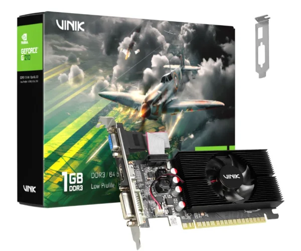 Gpu Nvidia Geforce G 210 1Gb Ddr3 64 Bit Vinik Low Profile Single Fan Gpuvk2101Gblp0H2
