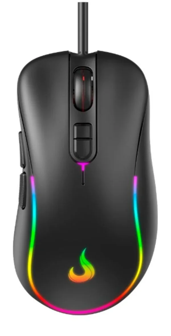 Mouse Gamer Rise Mode G2 Black RGB, 6400 DPI, 7 Botes, Preto - RM-MG-02-FB