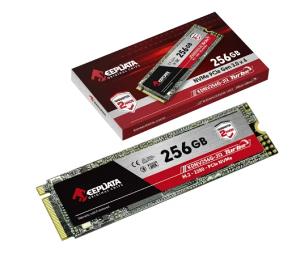 SSD 256GB Keepdata, M.2 2280, Pcie Gen3x4 Nvme, Leitura 2400mb/s, Gravao 1300mb/s - KDNV256G-J12
