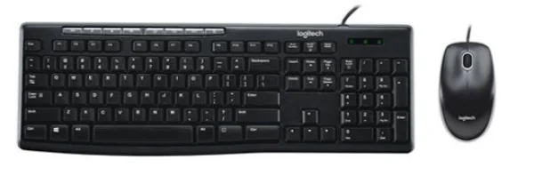Kit Mouse E Teclado Logitech Mk200 Multimidia C/fio Preto - 920-002718
