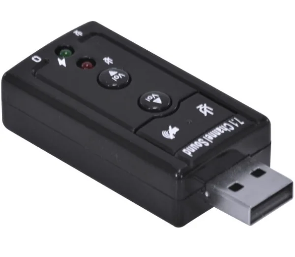 Adaptador Placa De Som Usb 7.1 Canais Virtual Ausb71