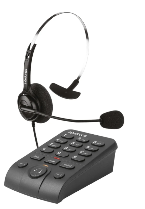 Telefone Headset Intelbras HSB40, Ajust�vel, Atendimento Autom�tico Telemarketing, RJ9 - HSB 40