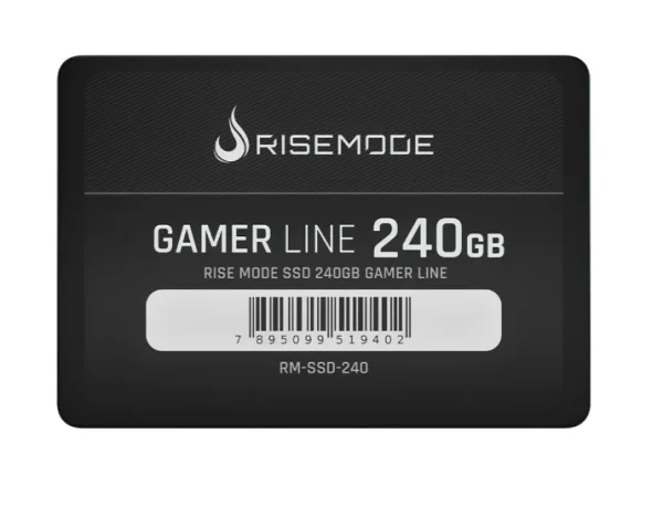 SSD Rise Mode Gamer Line, 240GB, SATA III, Leitura: 530MB/s, Gravao: 520MB/s, Preto - RM-SSD-240