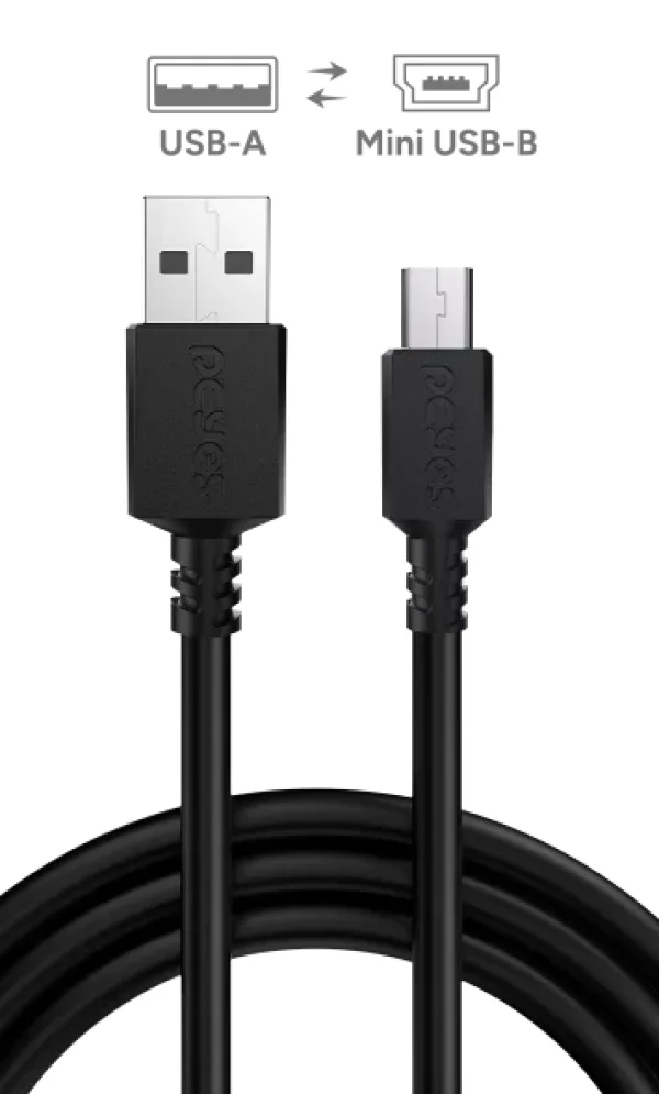 Cabo Usb A 2.0 Para Mini Usb B 2.0 - Preto - 1 Metro - Puanm2-1