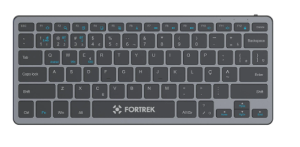 Teclado Office Fortrek KB11 Compact Bluetooth Preto