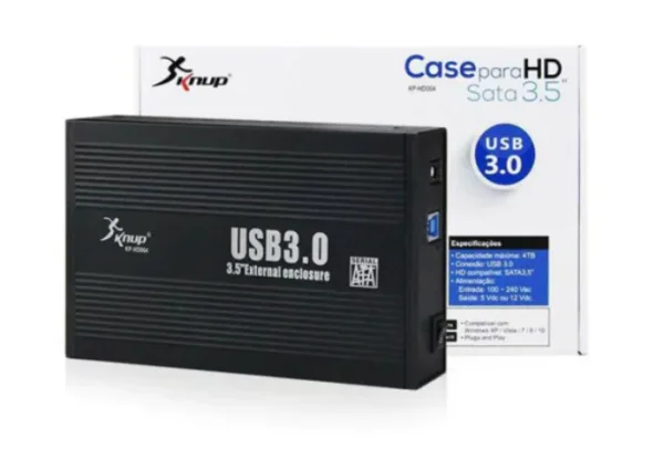 Gaveta Externa Case para HD Sata 3.5 Polegadas Usb 3.0 KNUP - KP-HD004