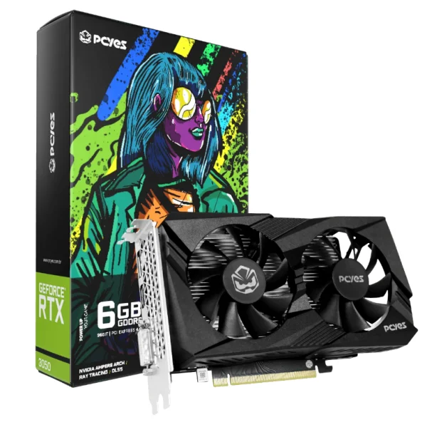 Placa de Video Nvidia Geforce Rtx 3050 6Gb Gddr6 96Bits Pcyes Pvpcr30506Gb2F