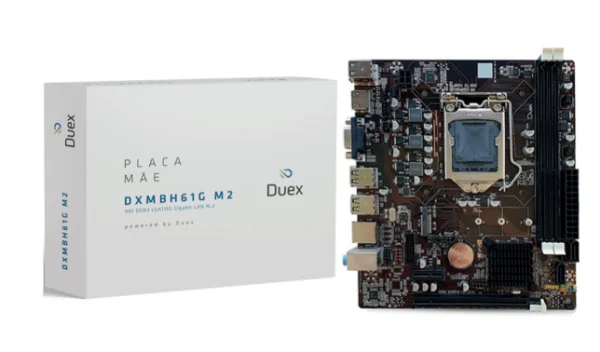 Placa M�e Duex DXMBH61G M.2, Chipset H61, Intel LGA 1155, MATX, DDR3