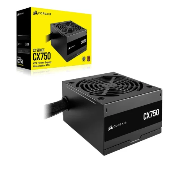 Fonte Corsair CX Series CX750, 750W, 80 Plus Bronze, Com Cabo, Preto - CP-9020279-BR