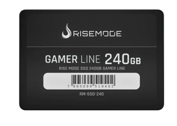 SSD Rise Mode Gamer Line, 240GB, SATA III, Leitura: 530MB/s, Grava��o: 520MB/s, Preto - RM-SSD-240