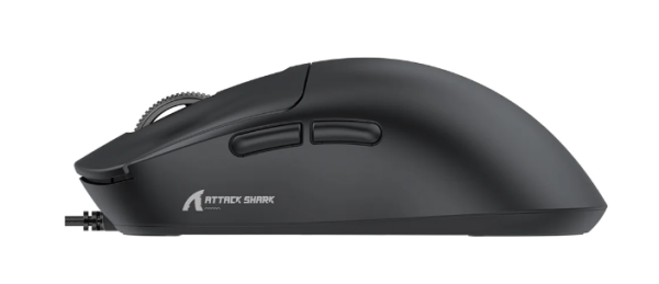 Mouse Gamer com Fio Attack Shark X3, 12.800 DPI, 6 Bot�es Program�veis - Preto