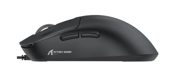 Mouse Gamer com Fio Attack Shark X3, 12.800 DPI, 6 Bot�es Program�veis - Preto