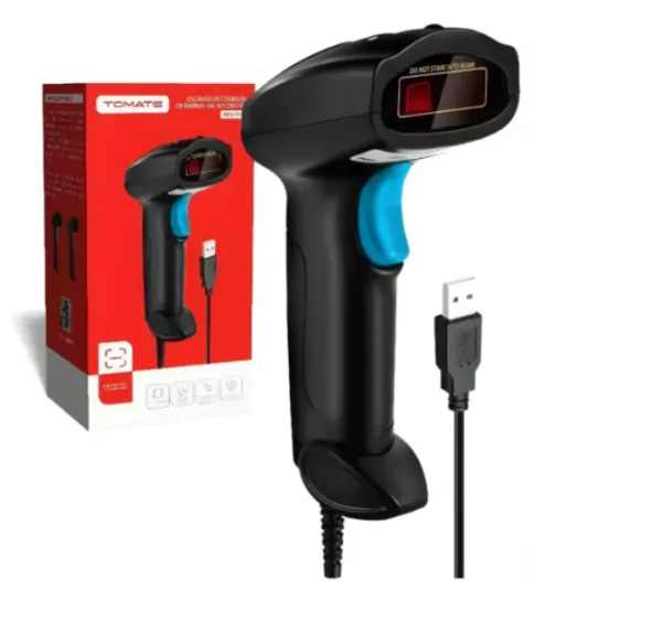 Leitor de C�digo de Barras Tomate MDK101 USB 1D Laser Azul