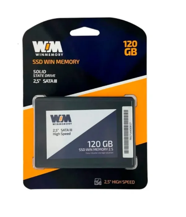 SSD Win Memory 120GB, SATA 3, Leitura 520MB/s E Grava��o 540MB/s, Preto - Swr120g