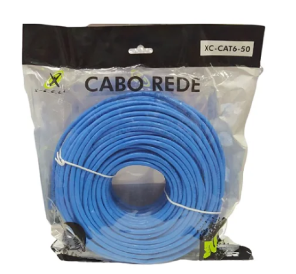 CABO DE REDE CAT6 50 METROS X-CELL XC-CAT6-50