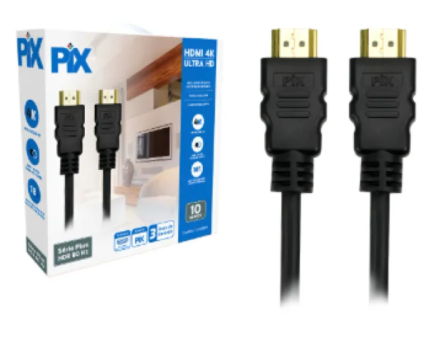 Cabo HDMI 2.0 10m 4K 60Hz 3D Macho Pix 018-1120