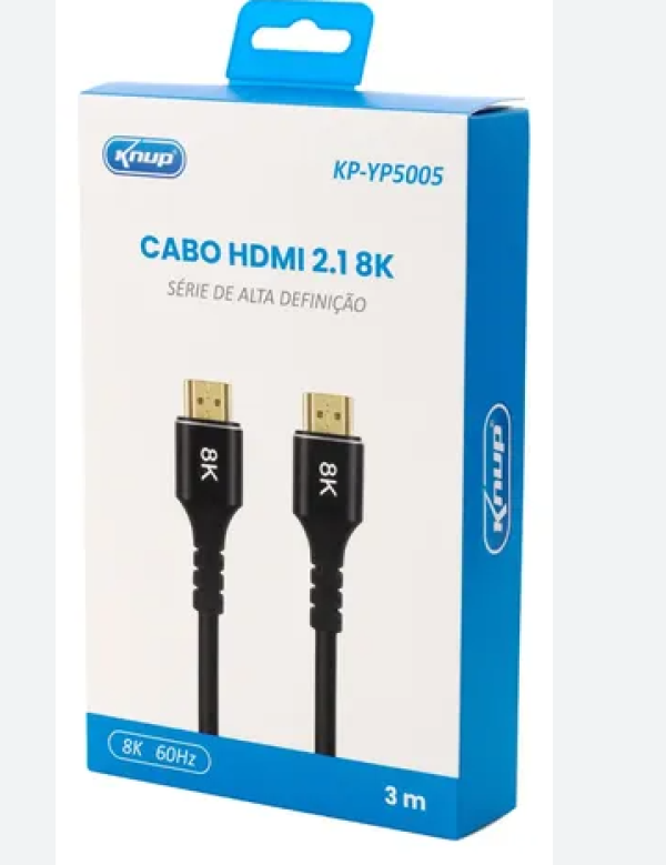 Cabo HDMI 8K 3m Knup KP-YP5005 Preto