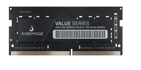 Mem�ria para Notebook Rise Mode Value, 8GB, 3200MHz, DDR4, CL22, Preto - RM-D4-8G-3200VN