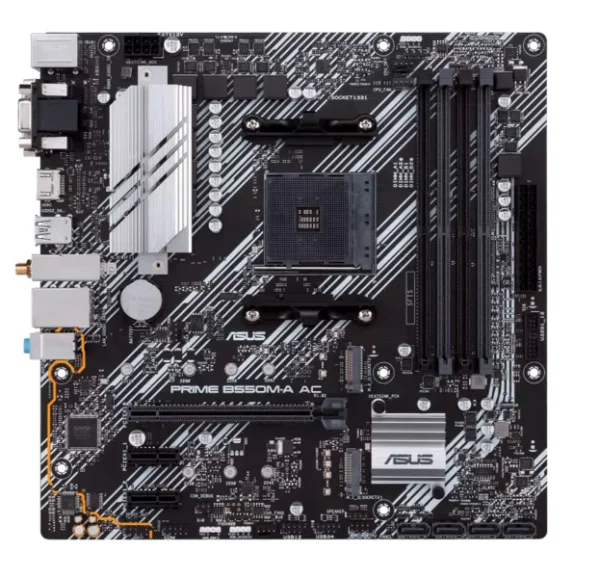 Placa-M�e ASUS PRIME B550M-A AC, AMD AM4, mATX, DDR4, Wi-fi, Preto - 90MB15K0-M0EAY0