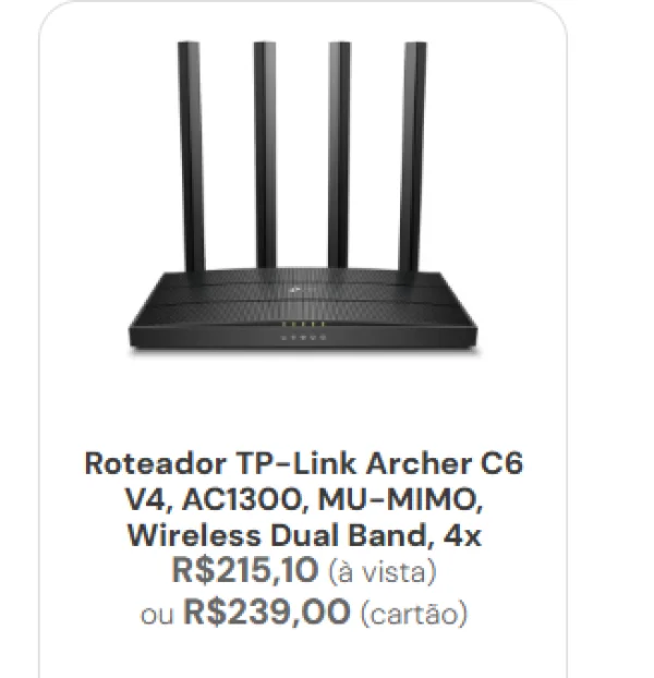 Roteador Tp-link Archer Ax12 Wi-fi 6 Gigabit Ax1500 Dual Band