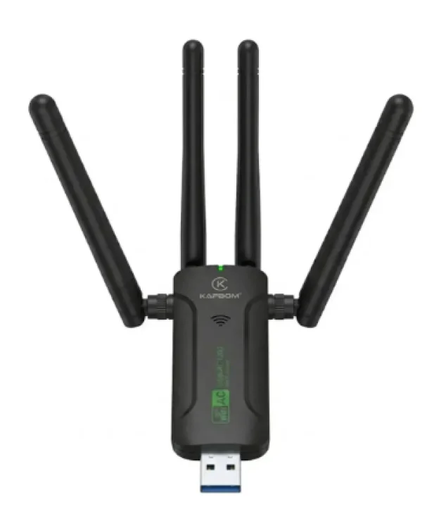 Adaptador Wifi Usb 3.0 Ac1200 Dual Band 4 Antenas KA-T8190 KAPBOM