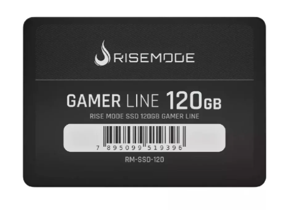 SSD Rise Mode Gamer Line, 120GB, Leitura: 530MB/s, Grava��o: 520MB/s, SATA III, Preto - RM-SSD-120