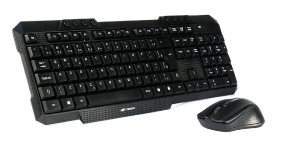 Kit C3Tech com Teclado ABNT 2 e Mouse Wireless USB - K-w10bk