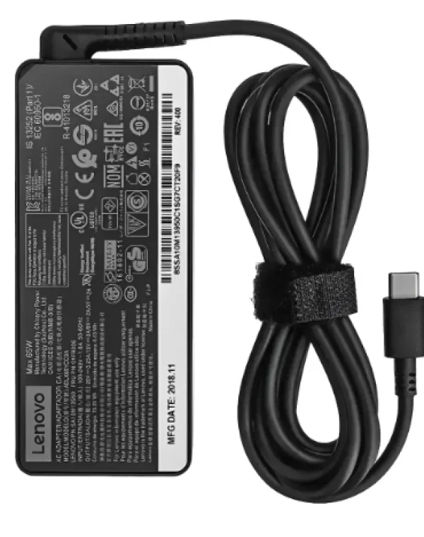 Carregador Notebook Lenovo 65W USB-C, ThinkPad e Yoga