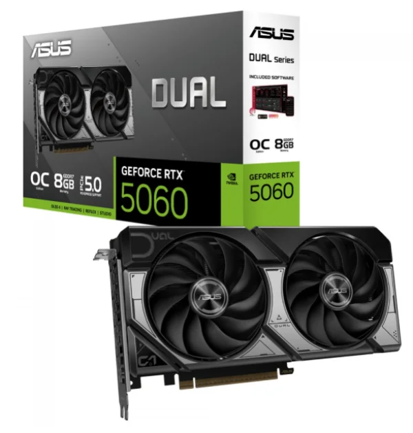 Placa de V�deo Asus Dual NVIDIA GeForce RTX 5060 OC, 8GB, GDDR7, DLSS, Ray Tracing, DUAL-RTX5060-O8G