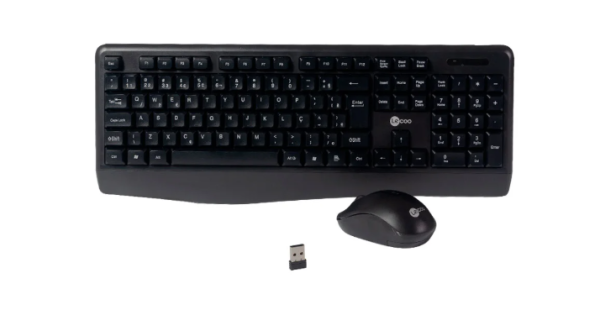 Kit Teclado E Mouse Wieless Preto Kw211 Lecoo