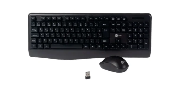Kit Teclado E Mouse Wieless Preto Kw211 Lecoo