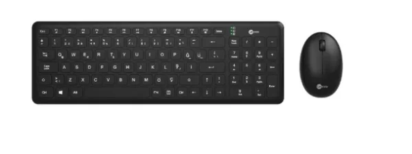 Kit Teclado E Mouse Lecoo By Lenovo, Abnt2, Sem Fio, USB, Preto - Kw204