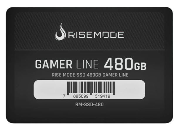 SSD Rise Mode Gamer Line, 480GB, SATA III, Leitura: 530MB/s, Grava��o: 520MB/s, Preto - RM-SSD-480